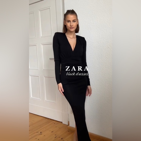 Zara DRAPED KNITWEAR DRESS. - Picture 9 of 9